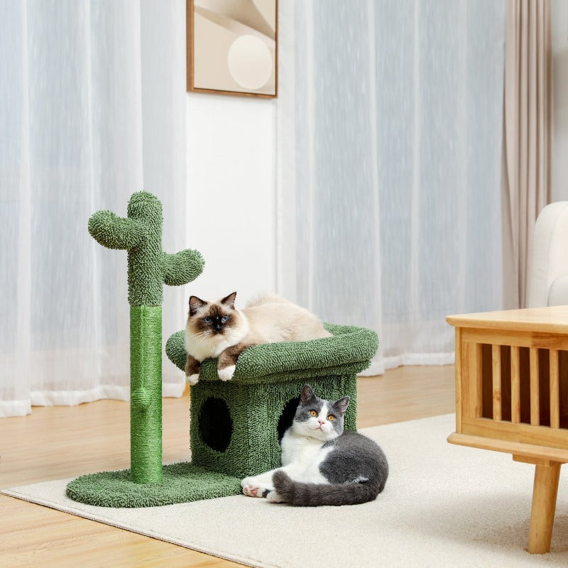 2 IN 1 Cactus Cat Tree Cat Tower