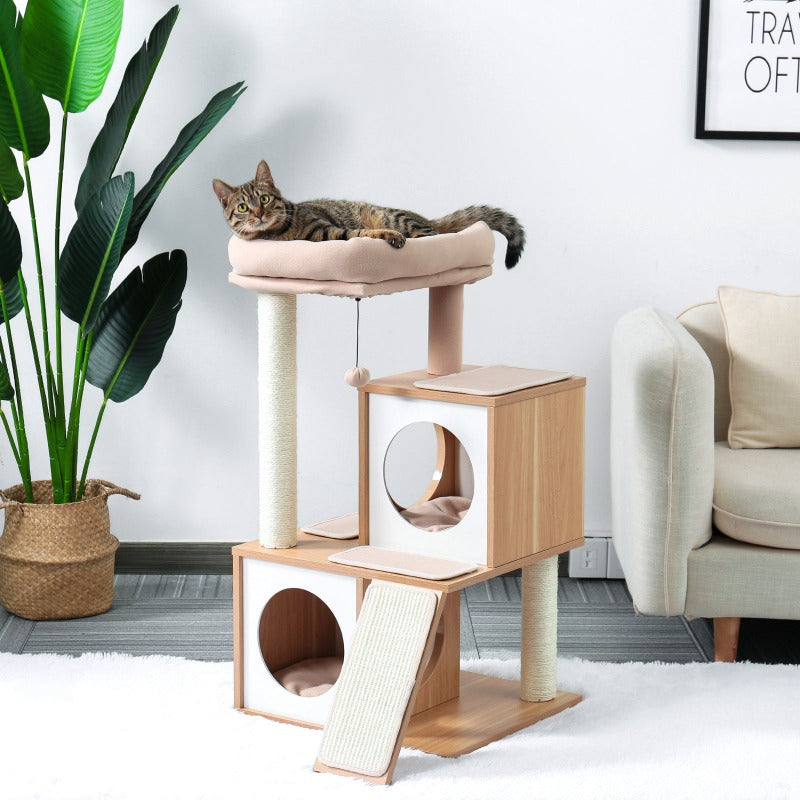 Wood Cat Tree Cat Tower