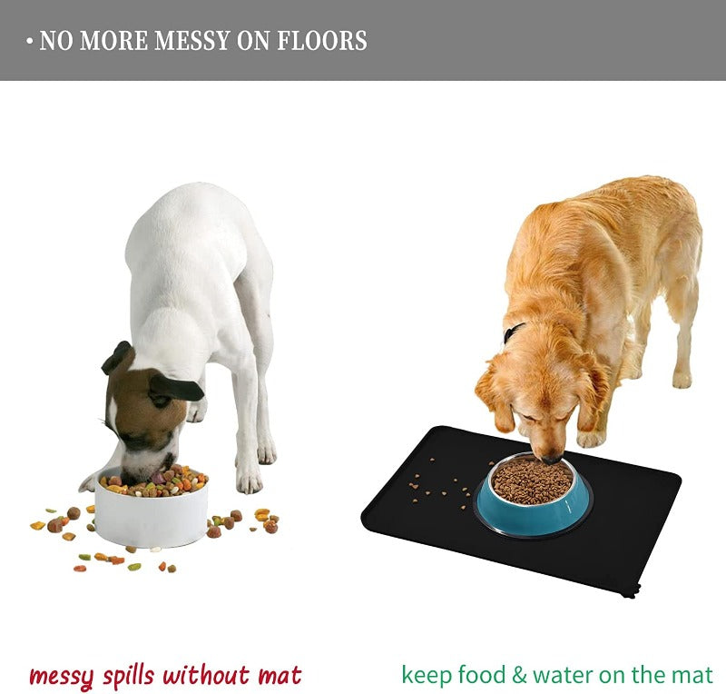 Silicone Dog Cat Bowl Mat Non-Stick Food Pad